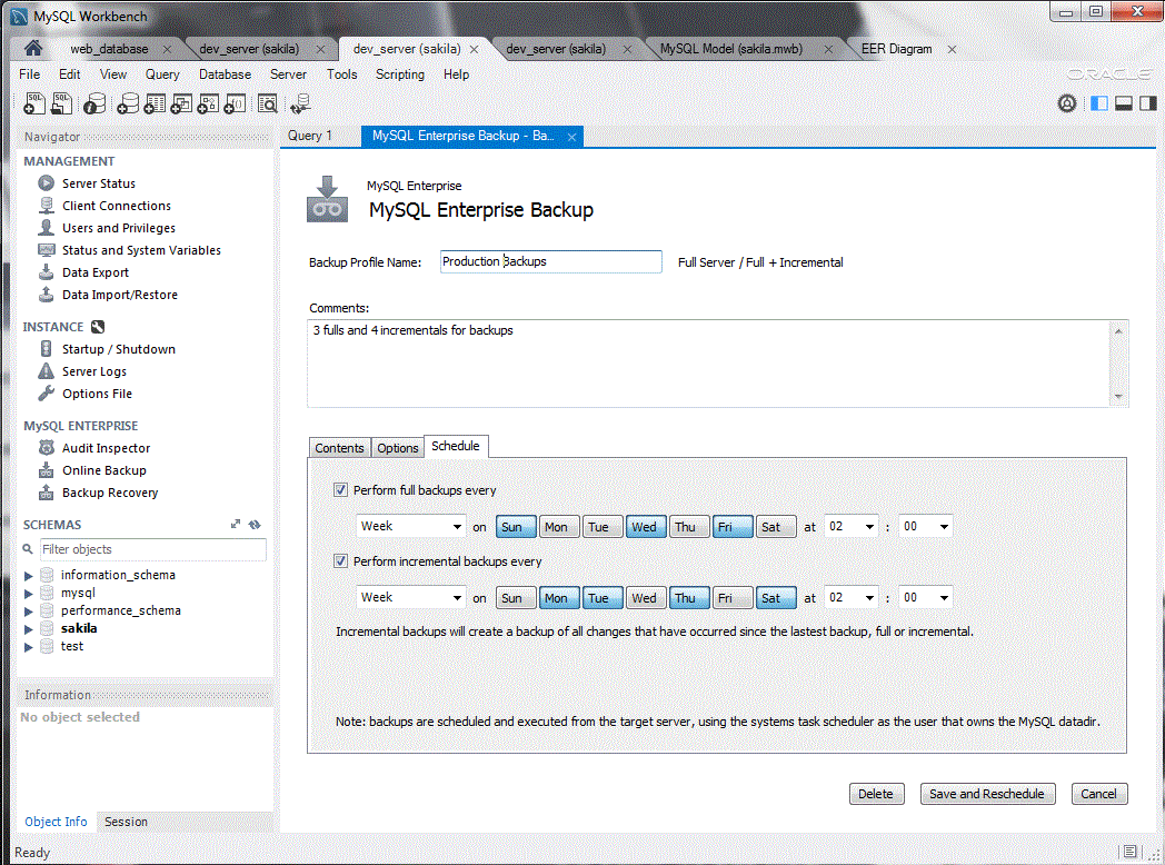MySQL Workbench - Server Configuration