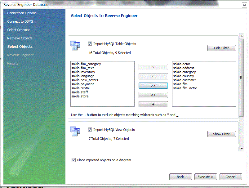 MySQL Workbench - Reverse Engineering